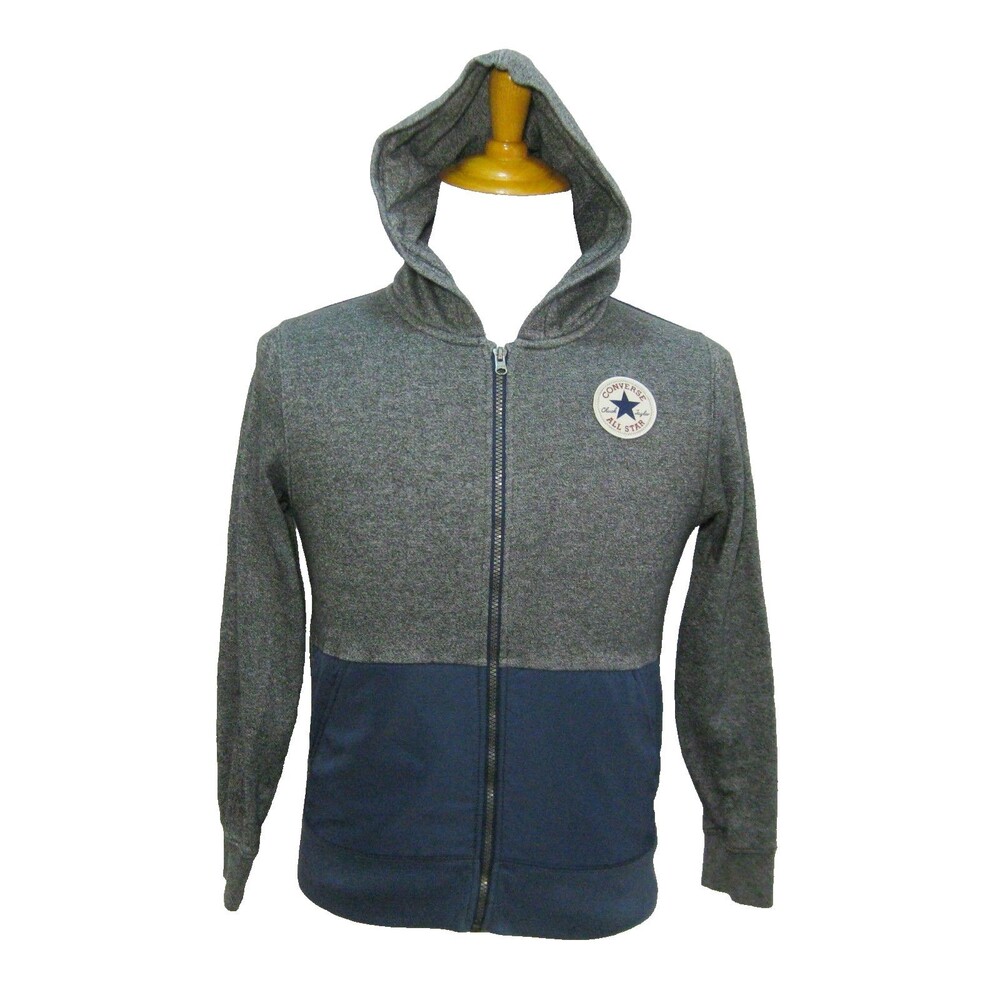 Converse All Stars Hoodie Boys Large 12-13 Years Hooded Sweatshirt Blue Gray